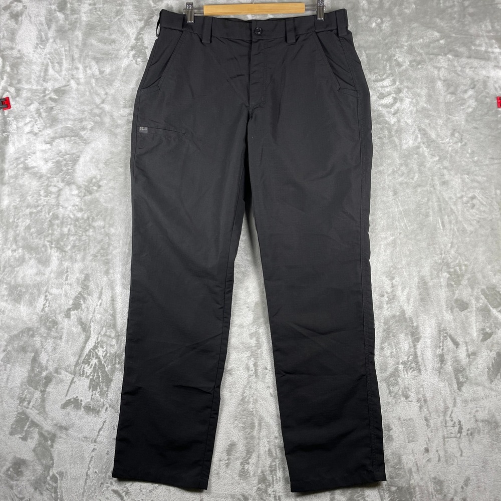5.11 Tactical Pants Men 34x34 Black Ripstop Cargo Work Trousers 74461-019